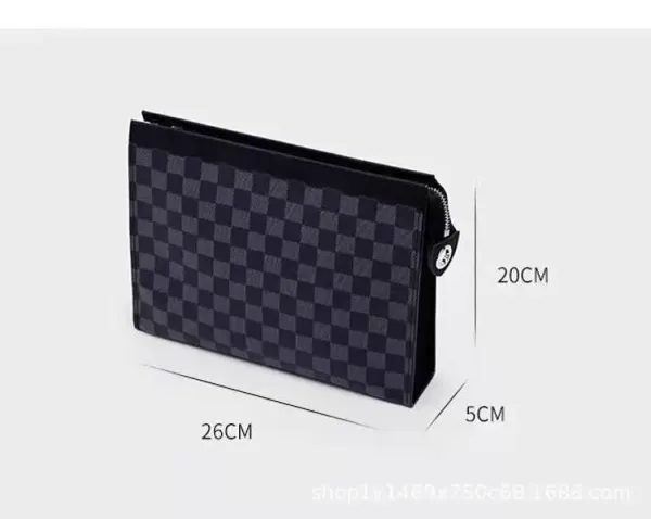 Louis Vuitton Damier Azur Pochette Métis Clutch Blue and Brown - 2