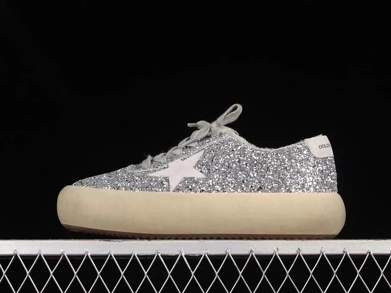 Golden Goose Glitter Silver St