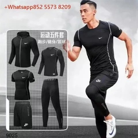 Nike Jackets Hooded colour-block zip windbreaker — NK Classic Black Five-Piece Set