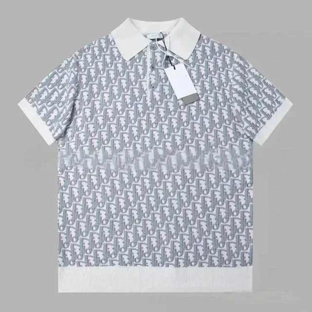 Dior Shirts Oblique Knit Polo Shirt product detail image 5