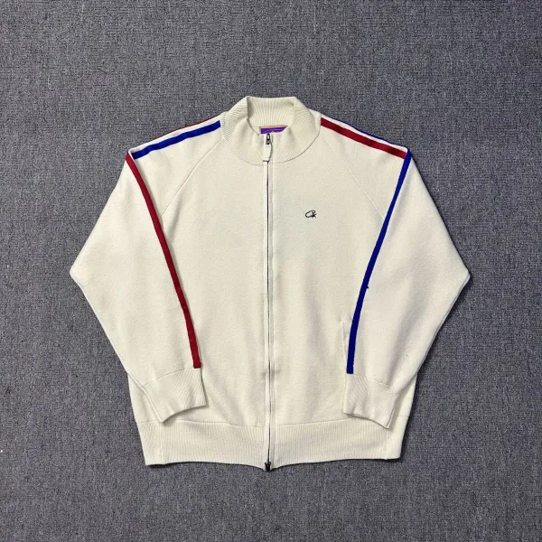 Calvin Klein Track Jacket Black with Red and Blue Stripe Outerwear - 5