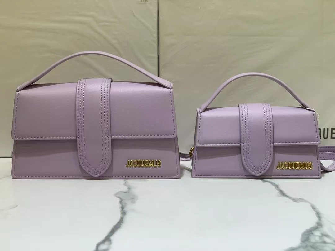 Jacquemus Crossbody Bags Structured flap top-handle bag — purple
