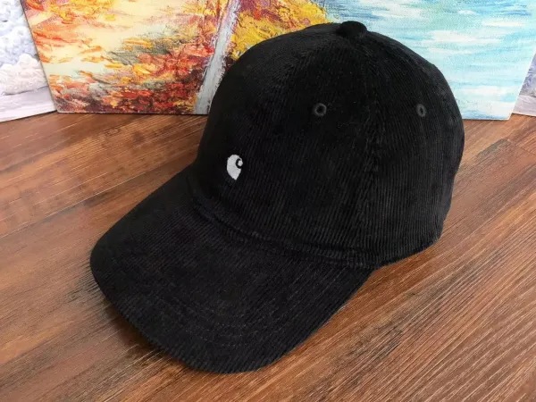 Carhartt Work In Progress Carhartt WIP Corduroy Baseball Cap Black Baseball Cap - 1