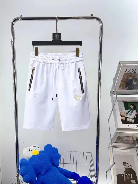 Versace Medusa Logo Embroidered White Shorts - 5
