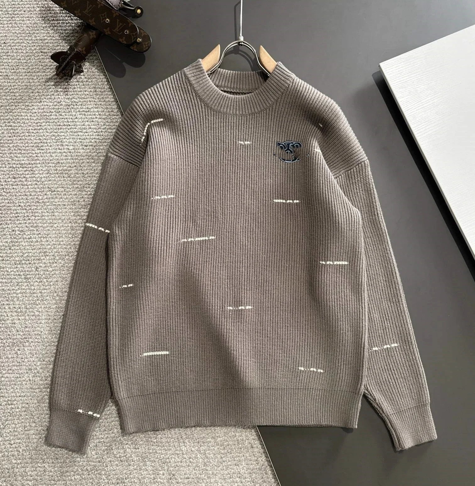 Dior Oblique Monogram Knit Sweater Black - 5