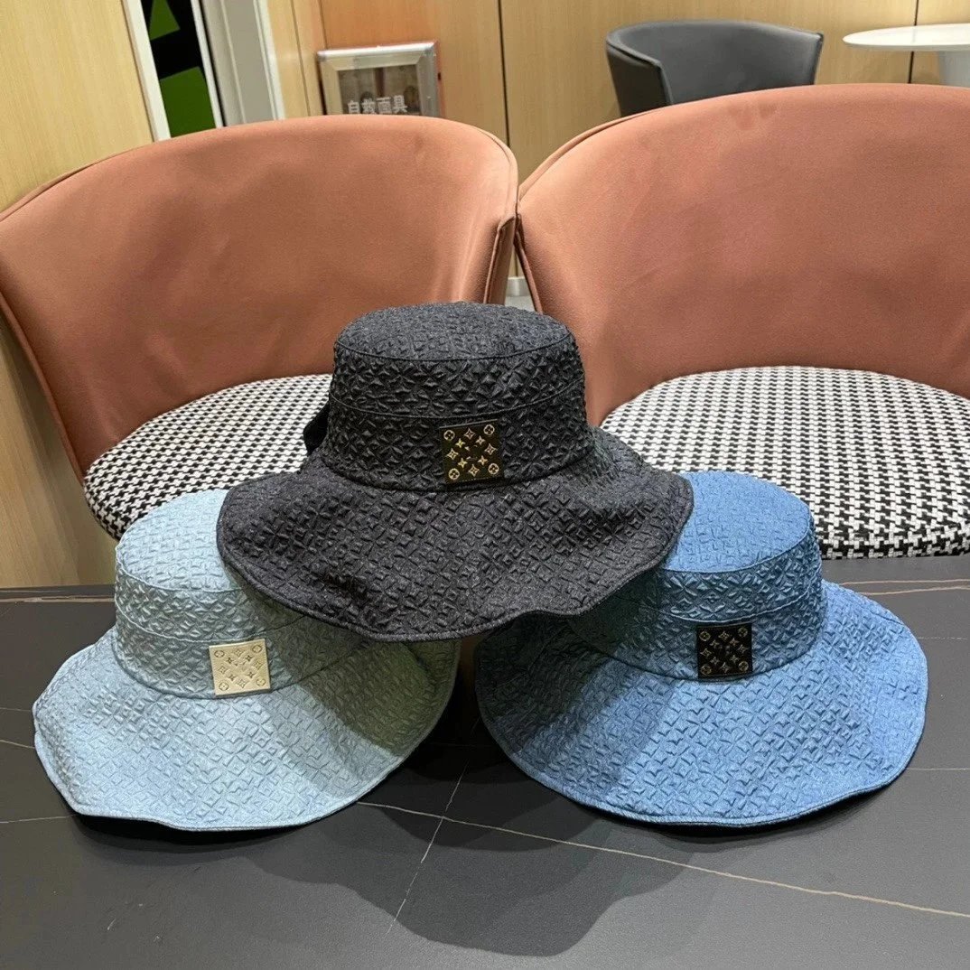 Design HE HES Bucket Hat Light Gray Tweed Bucket Hat - 8