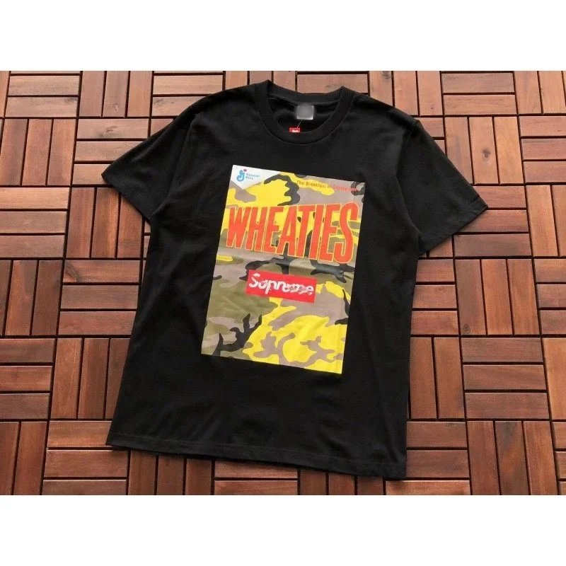 Supreme Wheaties Camo Box Logo T-Shirt Black