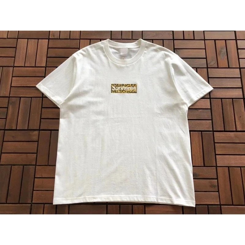 Supreme Leopard Box Logo White T-Shirt
