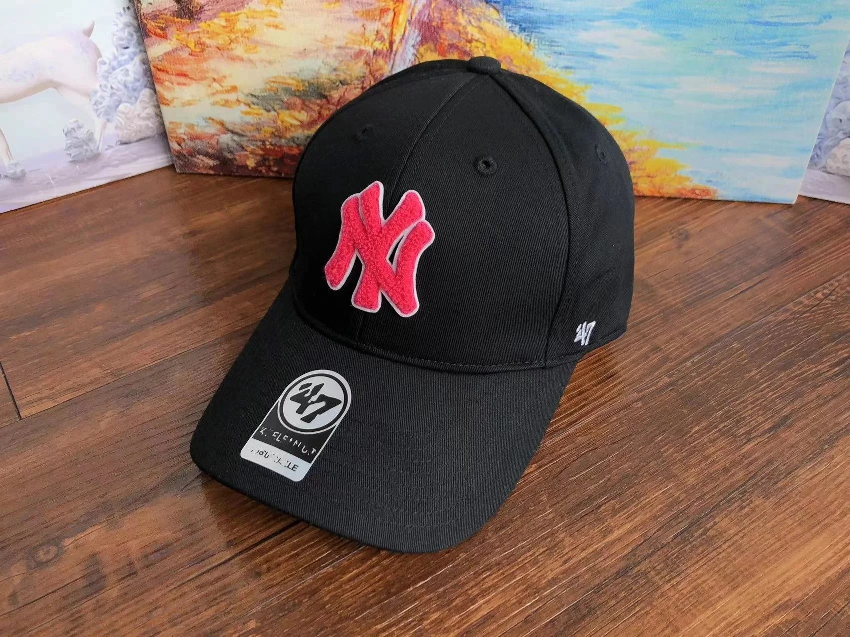 Design 47 Brand New York Yankees Clean Up Black Baseball Cap - 7