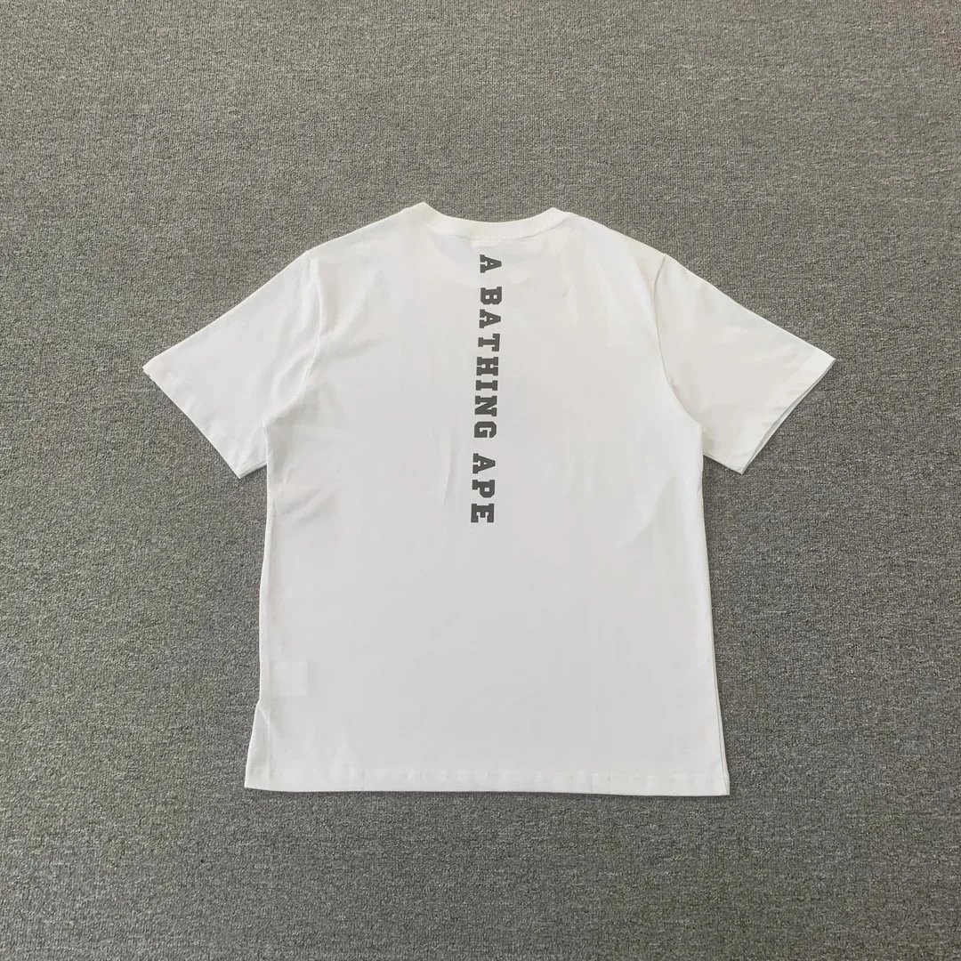 A Bathing Ape Vertical Logo White T-Shirt