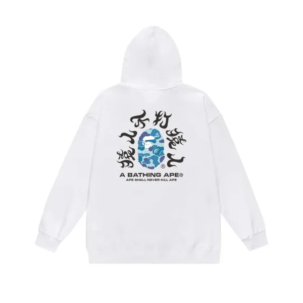 A Bathing Ape Graffiti Ape Head Hoodie Gray - 6