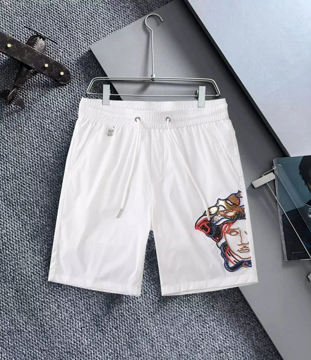 Versace Shorts Medusa emblem and Greca-trim drawstring product detail image 13