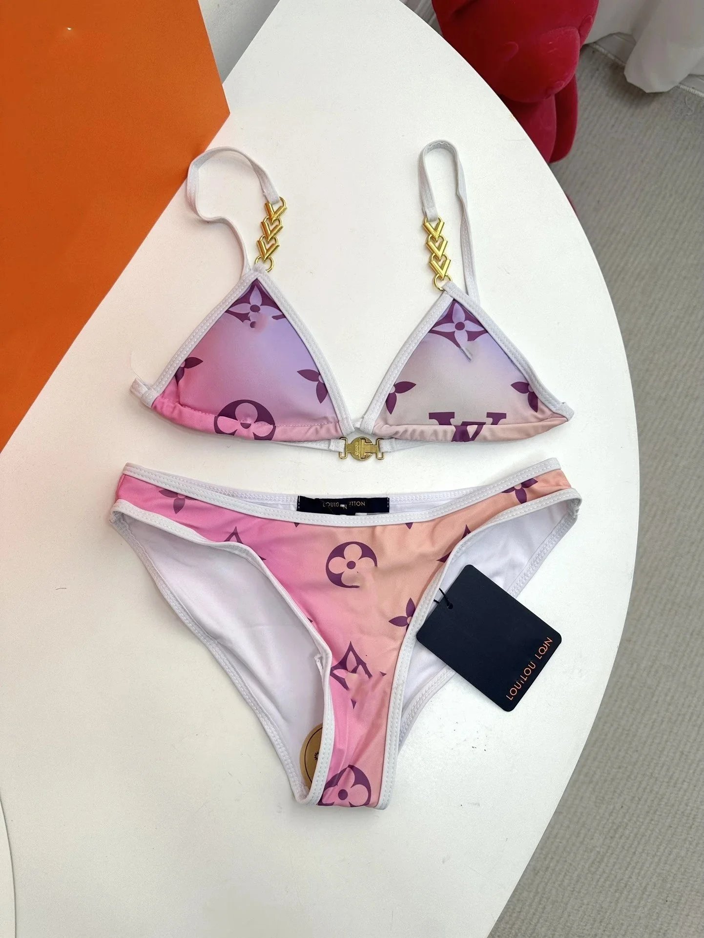 Design TC-1FORD Pink Sports Bra and Brief Set Underwear - 11