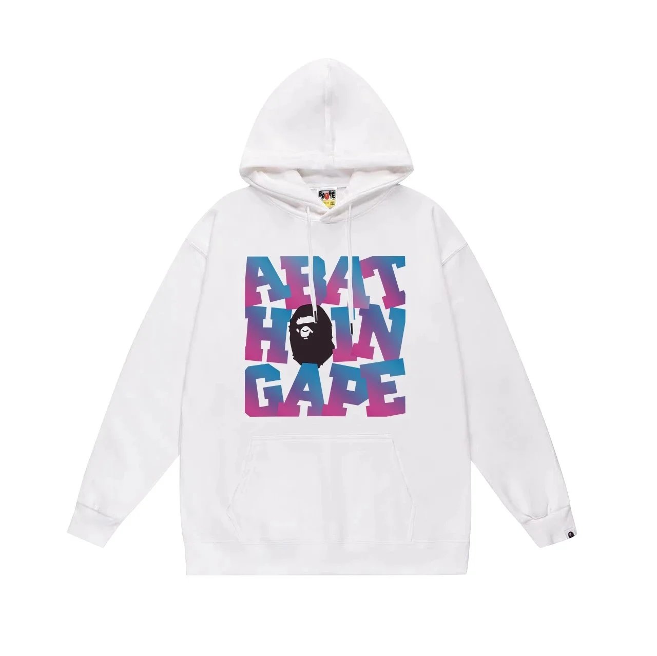 A Bathing Ape ABATHIN GAPE Gradient Print Hoodie Gray - 9