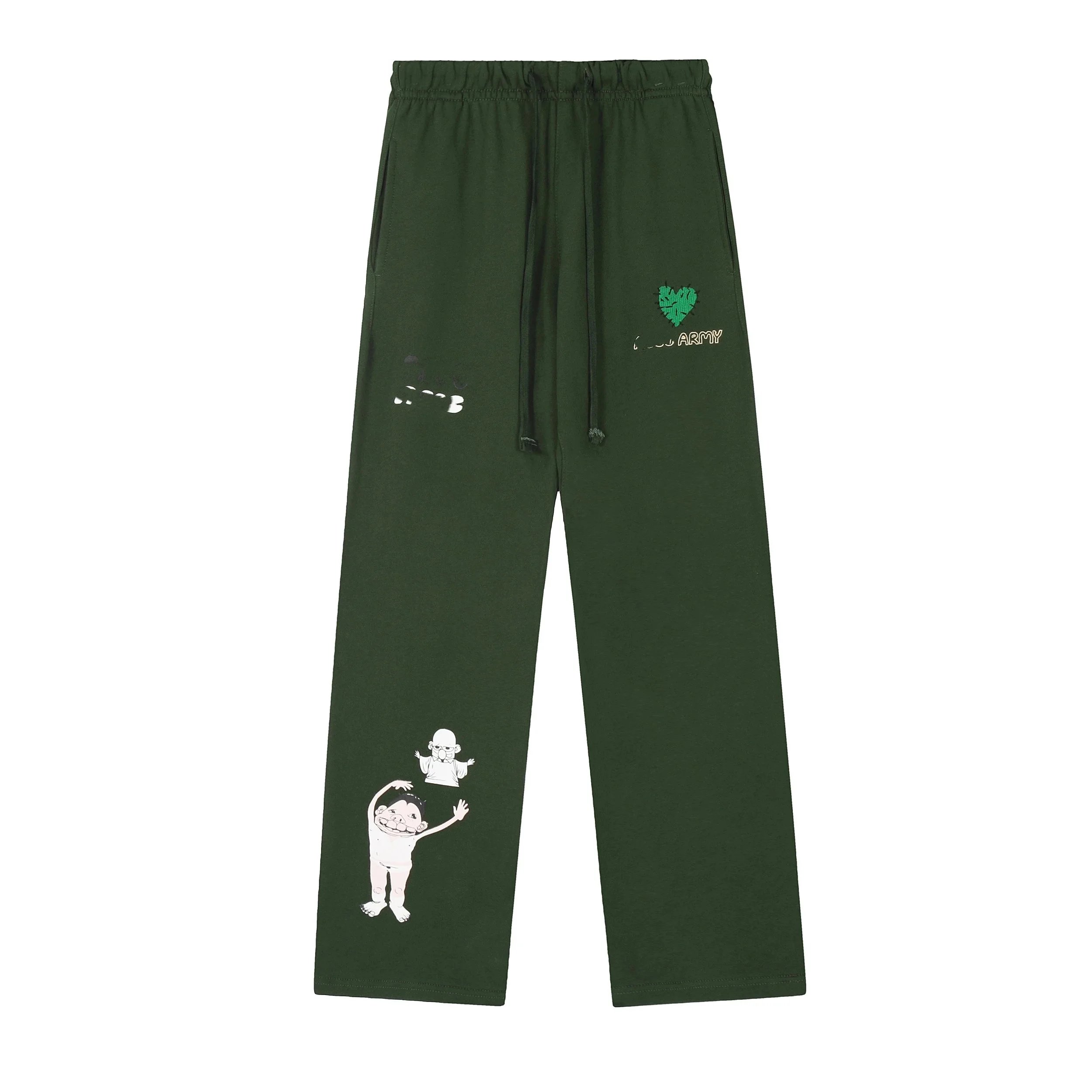 Design Graphic Print Gray Sweatpants - 4