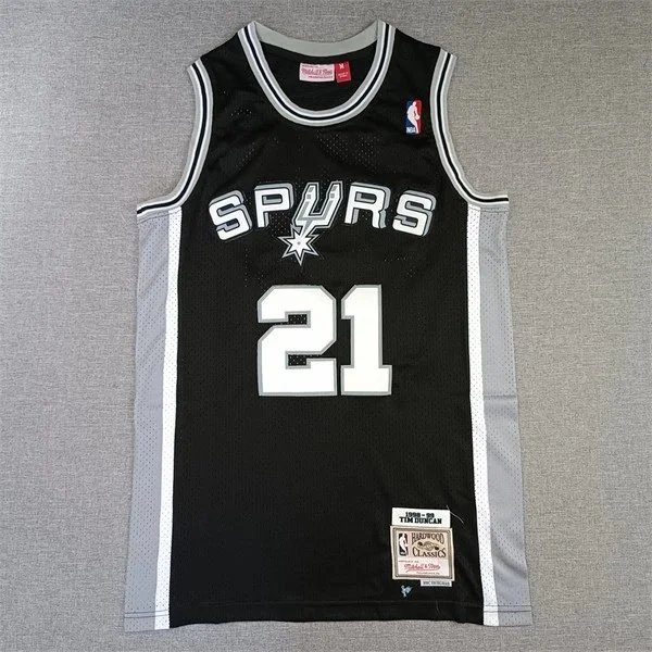 Mitchell & Ness Football Jerseys Tim Duncan San Antonio Spurs #21 Hardwood Classics Basketball Jersey product image