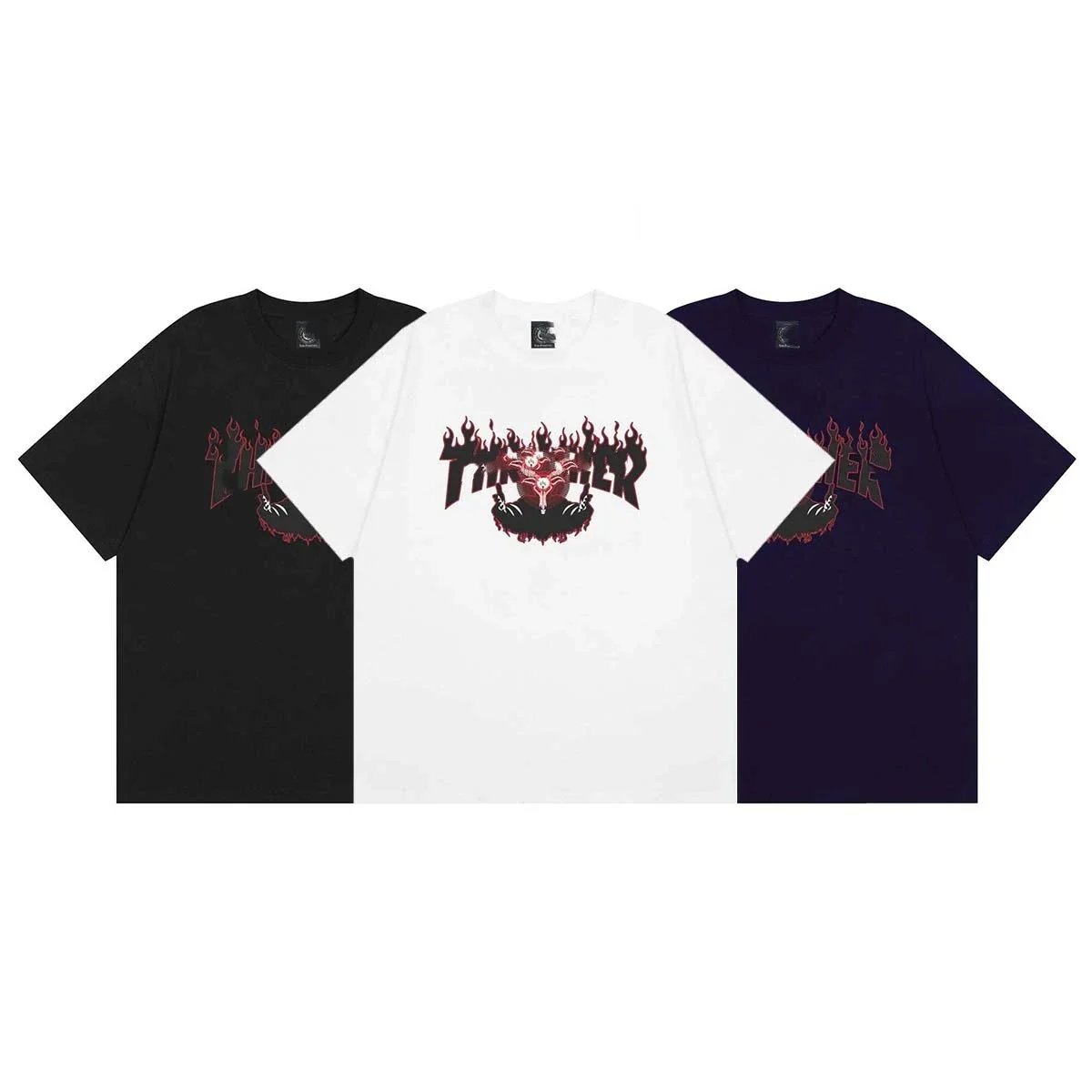 Thrasher Magazine Flame Logo White T-Shirt - 2