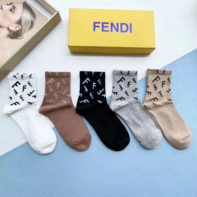 Fendi Socks FF Logo product detail image 6