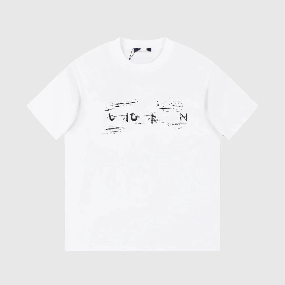 Design Abstract Scribble Print White T-Shirt - 12