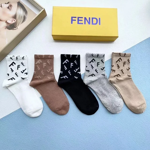 Fendi Socks FF Logo product detail image 13