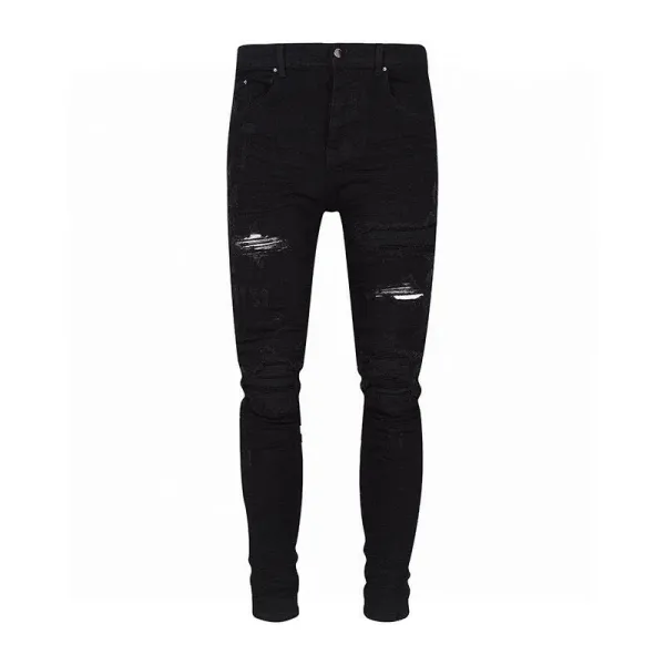 Amiri Paint Splatter Black Slim Fit Jeans - 15