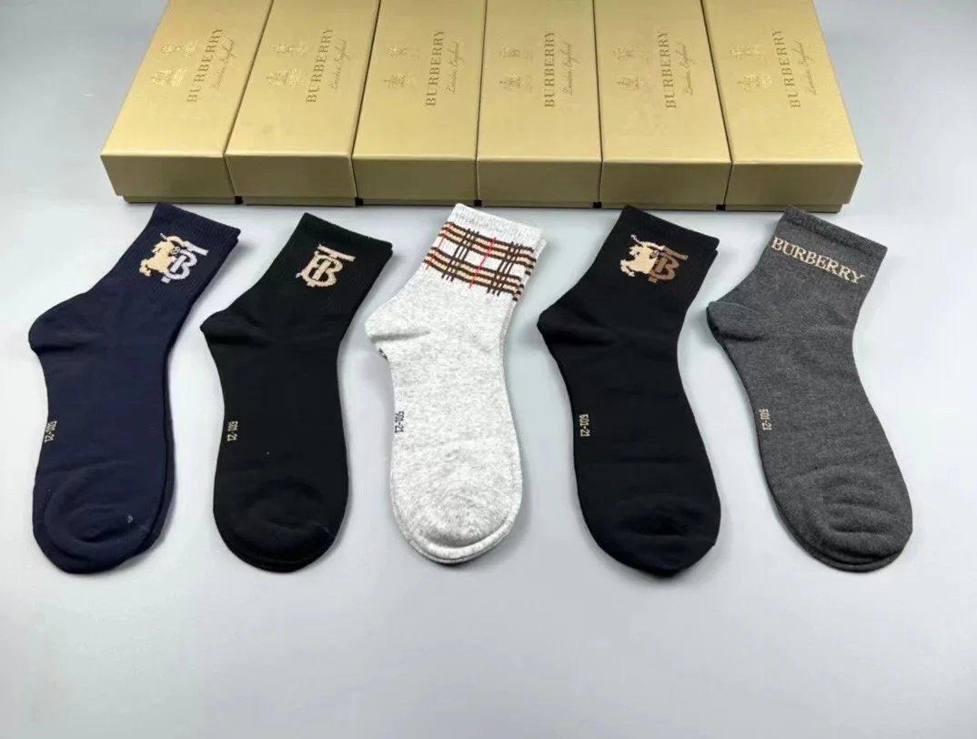 Burberry Logo Patch Socks Multicolor Socks - 9