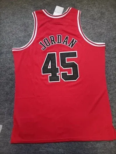 Air Jordan 45 Red Basketball Jersey - 1