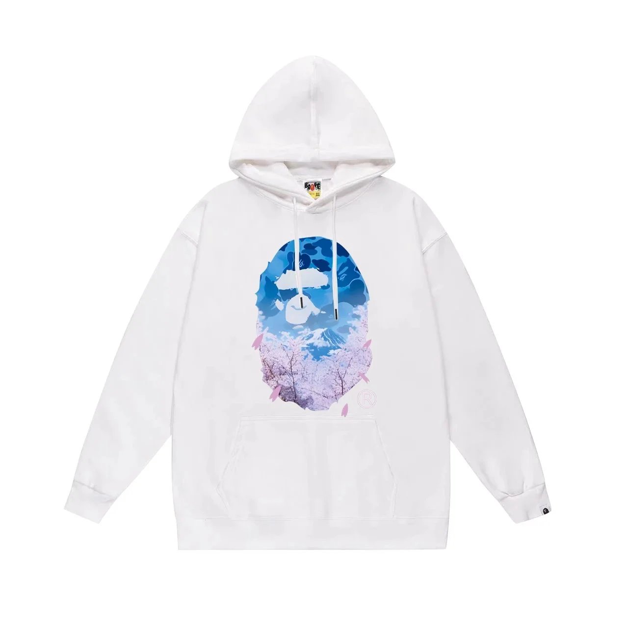 A Bathing Ape ABATHIN GAPE Gradient Print Hoodie Gray - 15