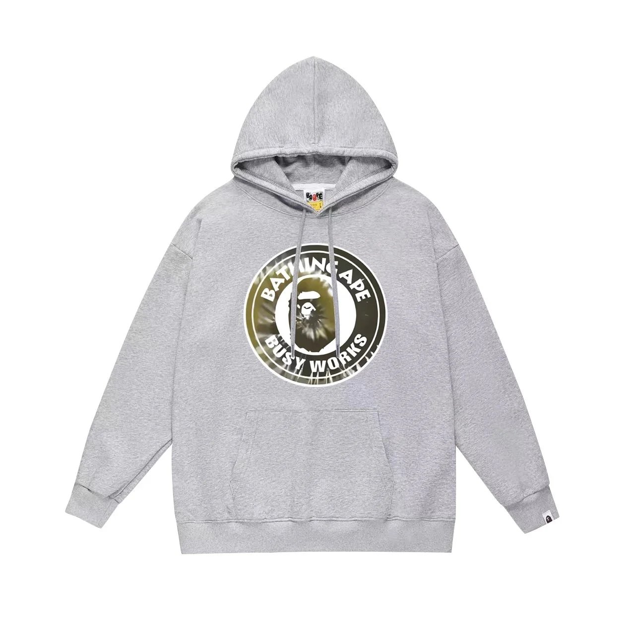 A Bathing Ape Baby Milo Multicolor Camo Hoodie Gray - 4