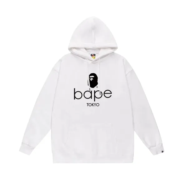 A Bathing Ape Colorful Ape Head Graphic Hoodie Gray - 9