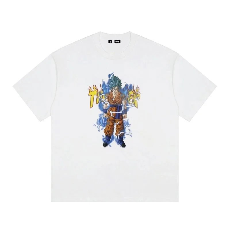 Thrasher Magazine Flame Logo White T-Shirt - 9