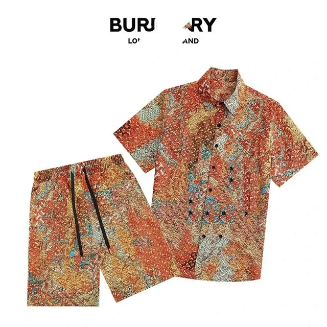 Burberry Matching Sets Short-Sleeve Shirt and Shorts Monogram Set product detail image 4