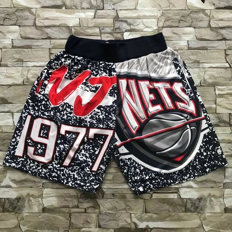 Mitchell & Ness Brooklyn Nets Basketball Shorts Black / White Shorts - 4