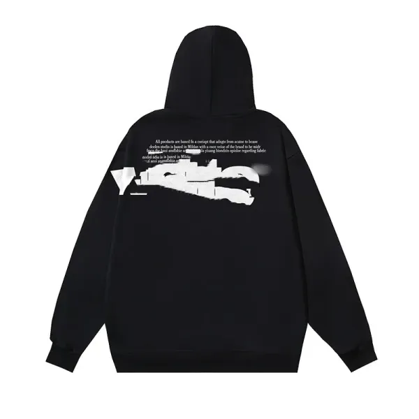Design Graphic Print Black Hoodie - 1