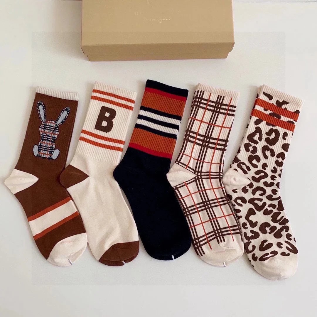 Burberry Logo Patch Socks Multicolor Socks - 15