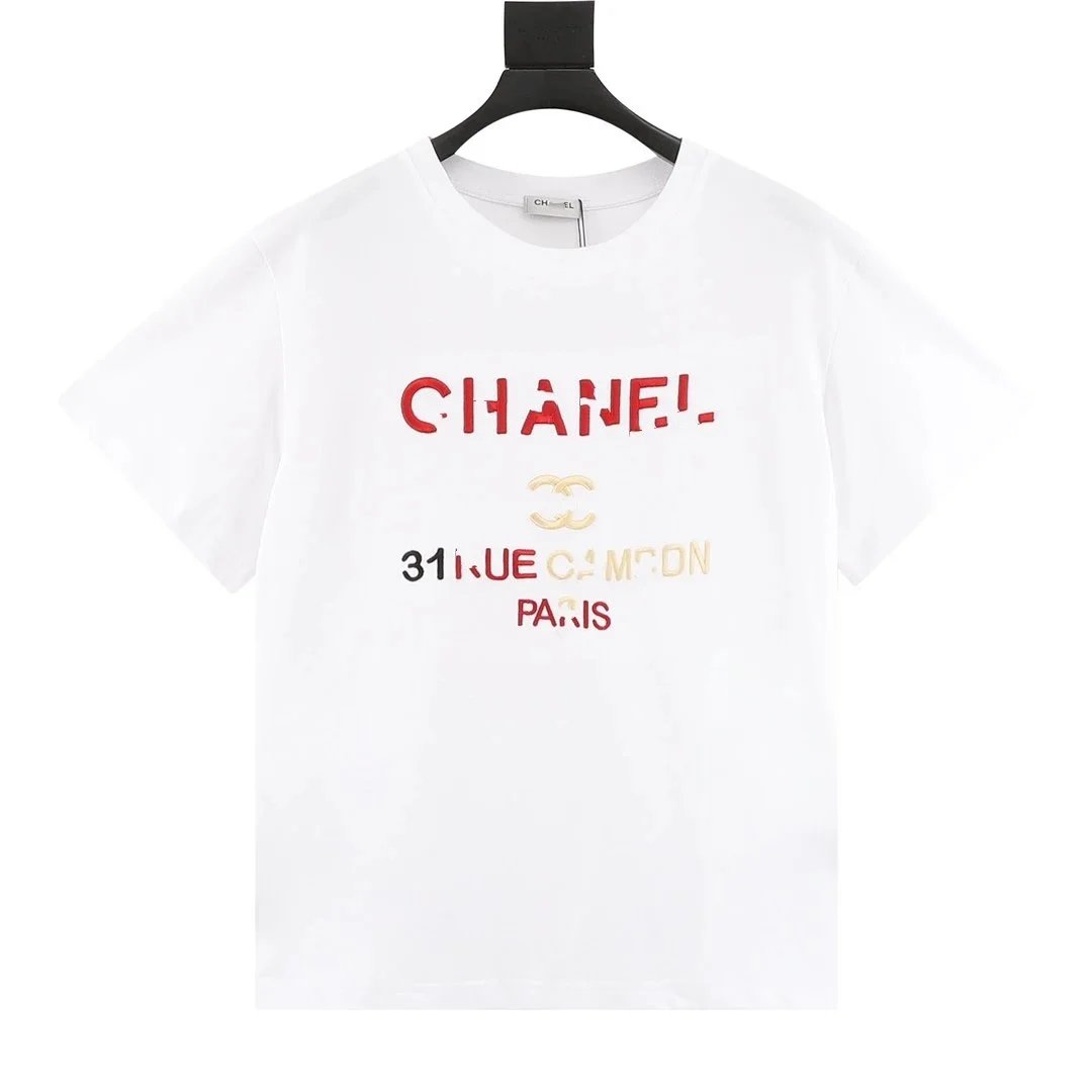 Chanel Rainbow Logo White T-Shirt - 28