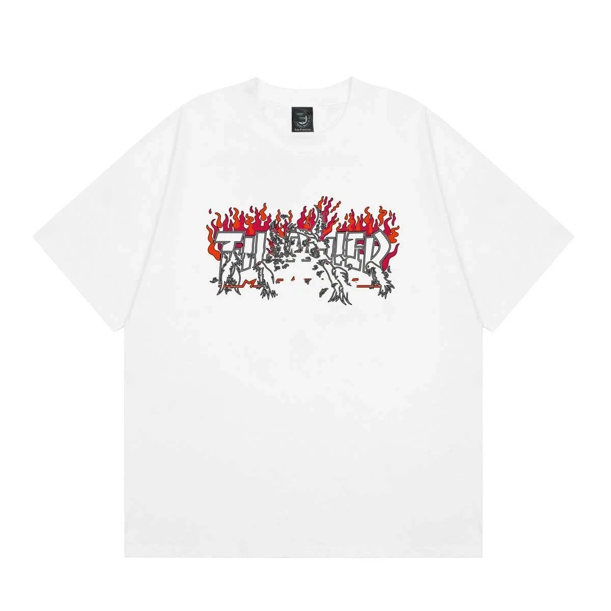 Thrasher Magazine Flame Logo White T-Shirt - 29