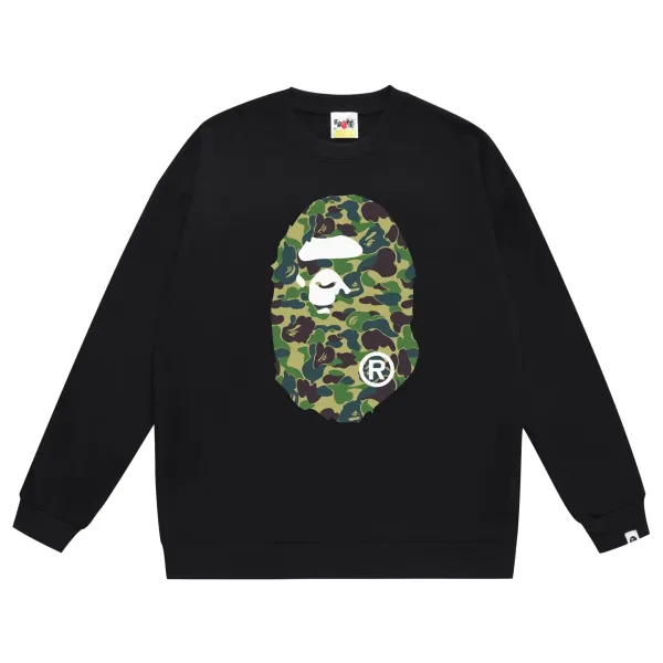 A Bathing Ape Camo Big Ape Head Gray Hoodie - 11