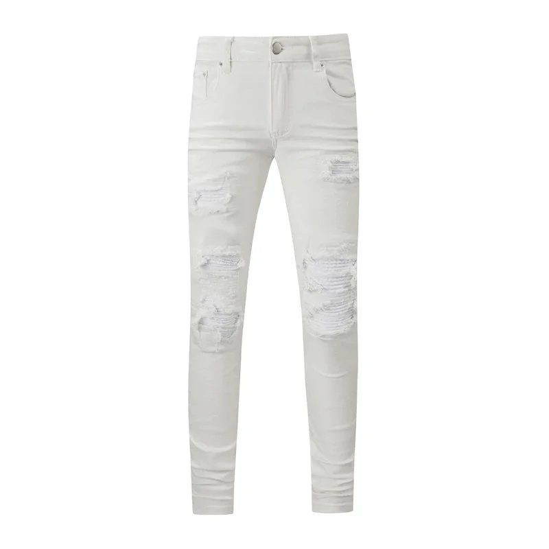 Amiri Distressed Logo Print Black Jeans - 2