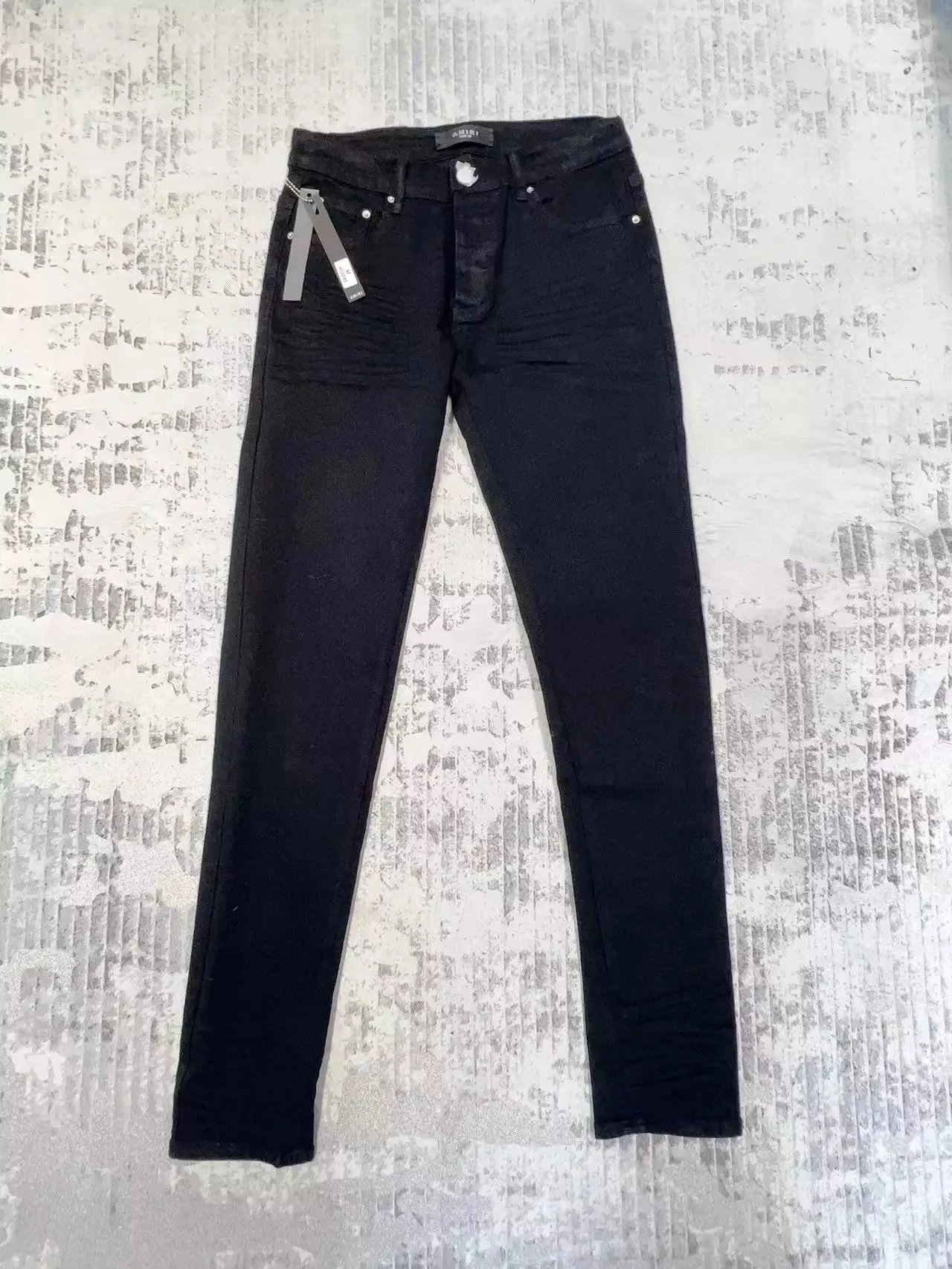 Amiri Distressed Black Slim Fit Jeans - 6