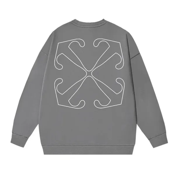 Design Abstract Line Art Gray Hoodie - 1