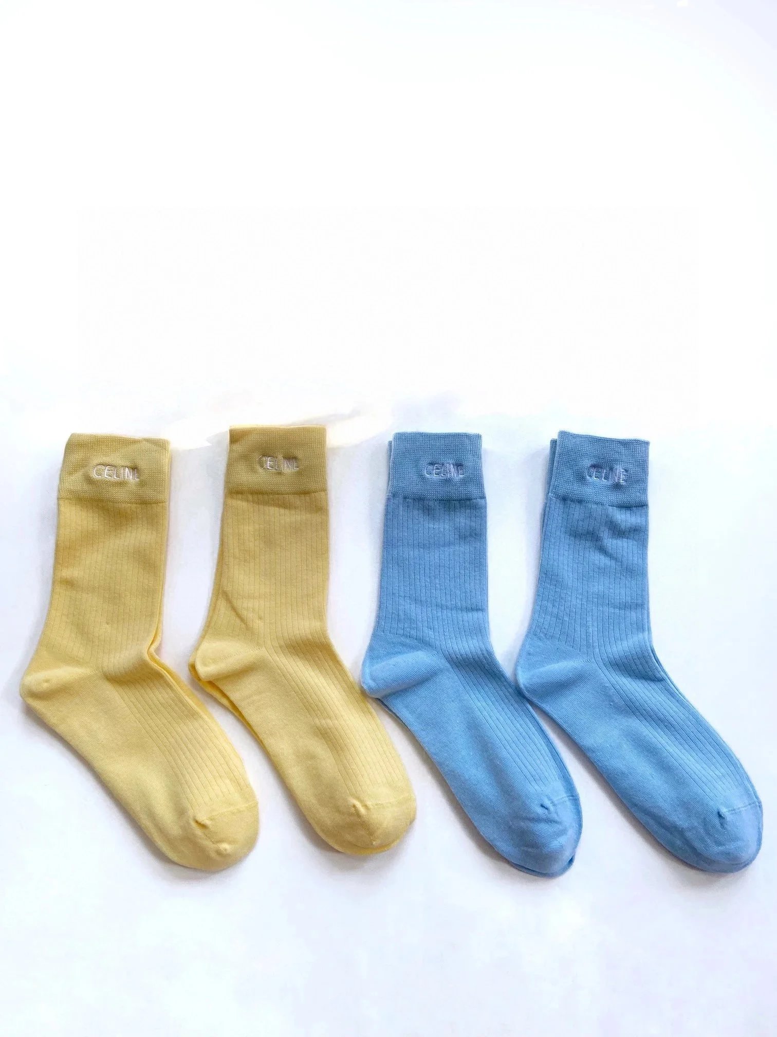 Celine Céline Paris Logo Print Socks Black and White Socks - 13