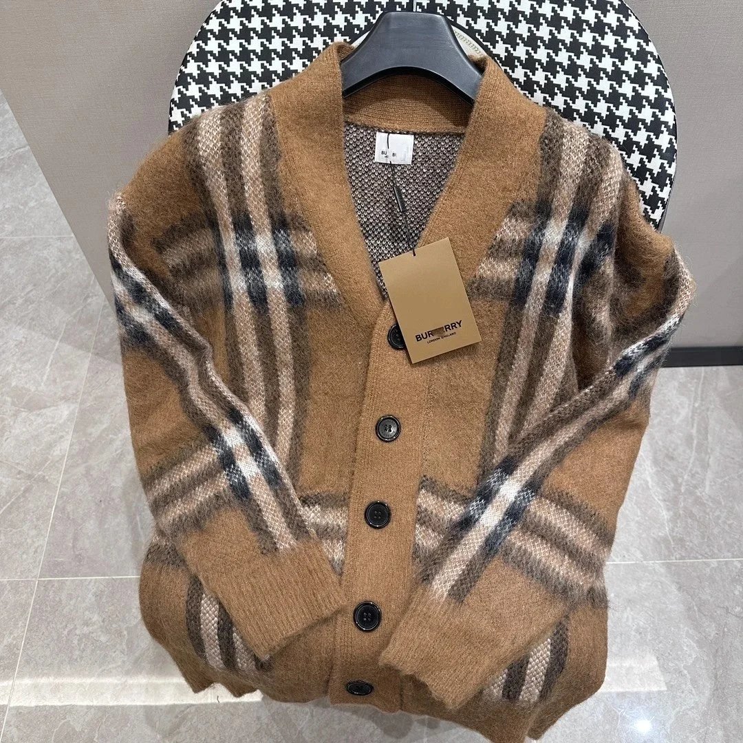 Burberry Classic Check Knit Sweater Camel - 3