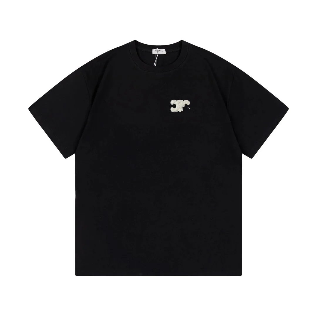 Celine Logo Graphic Print White T-Shirt - 5