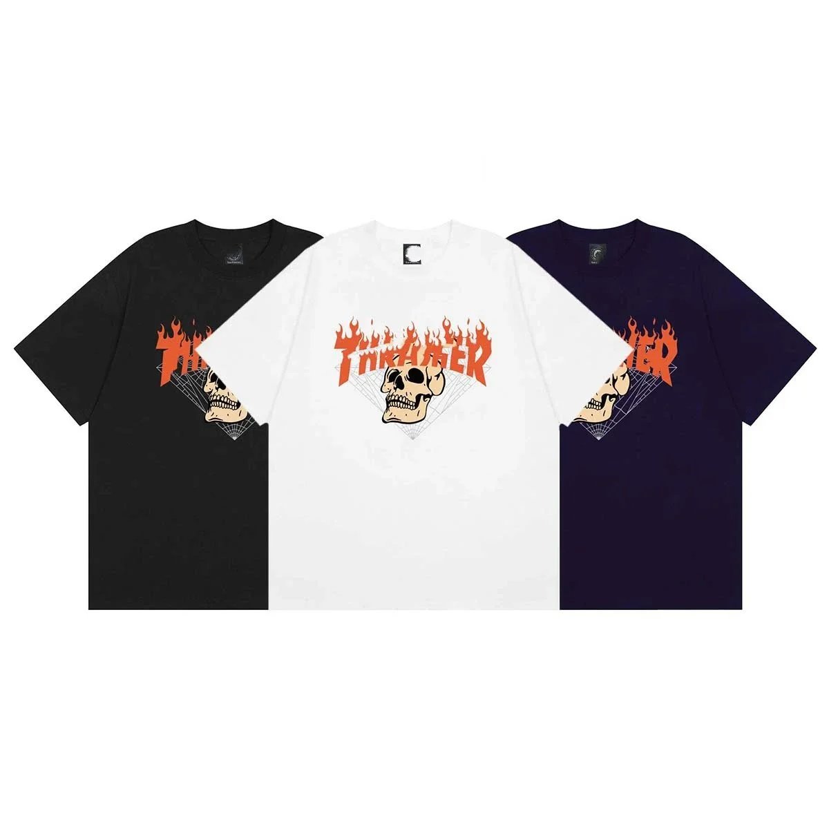 Thrasher Magazine Flame Logo White T-Shirt - 10