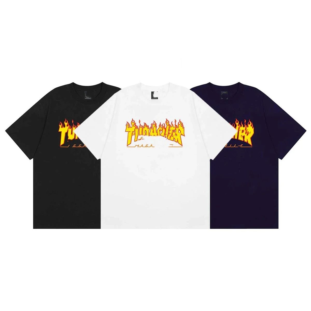 Thrasher Magazine Flame Logo White T-Shirt - 33
