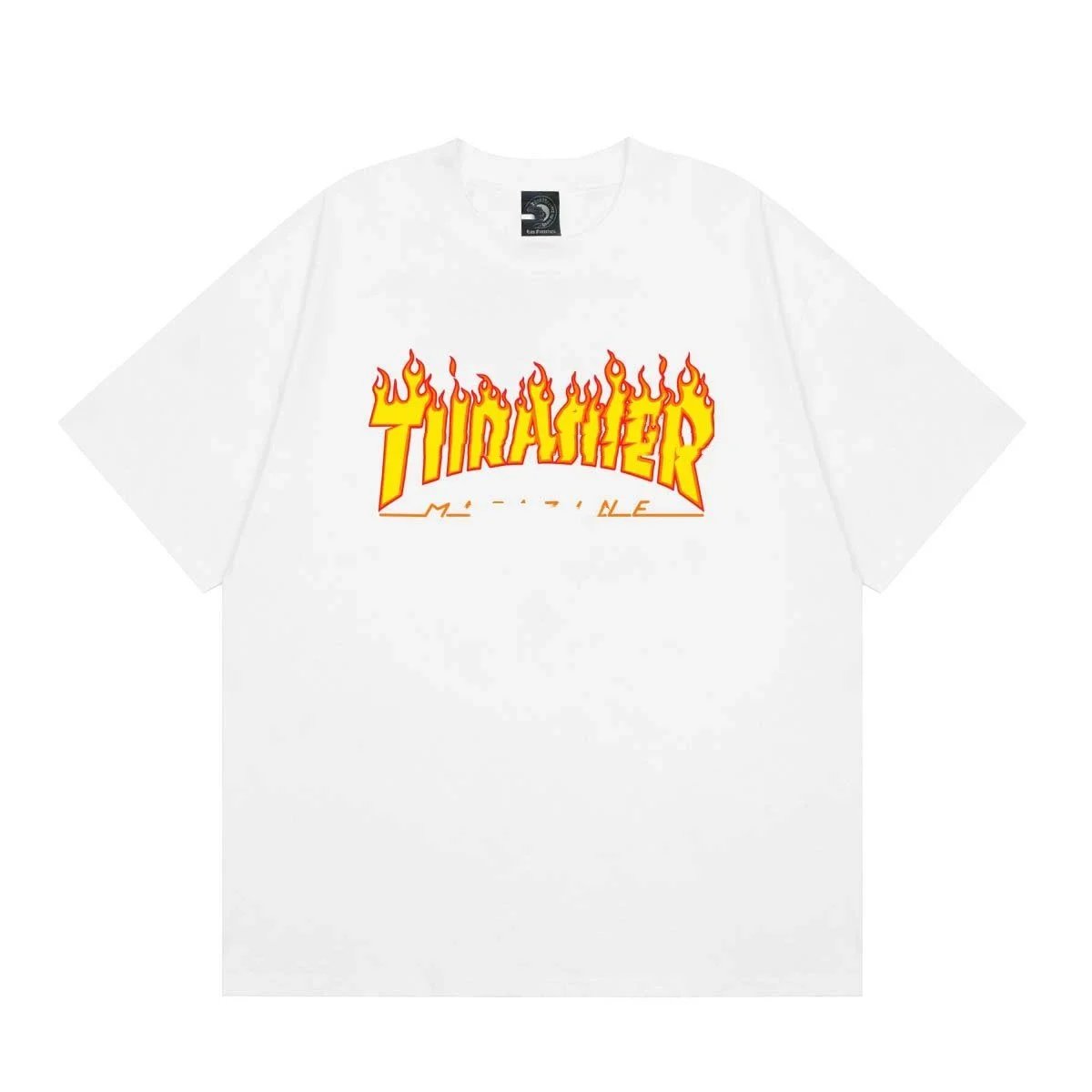 Thrasher Magazine Flame Logo White T-Shirt - 34