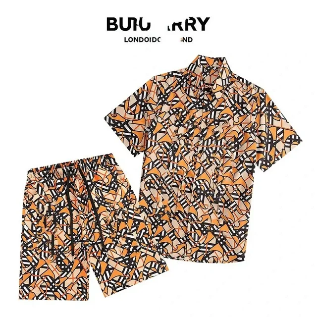 Burberry Matching Sets Short-Sleeve Shirt and Shorts Monogram Set product detail image 2