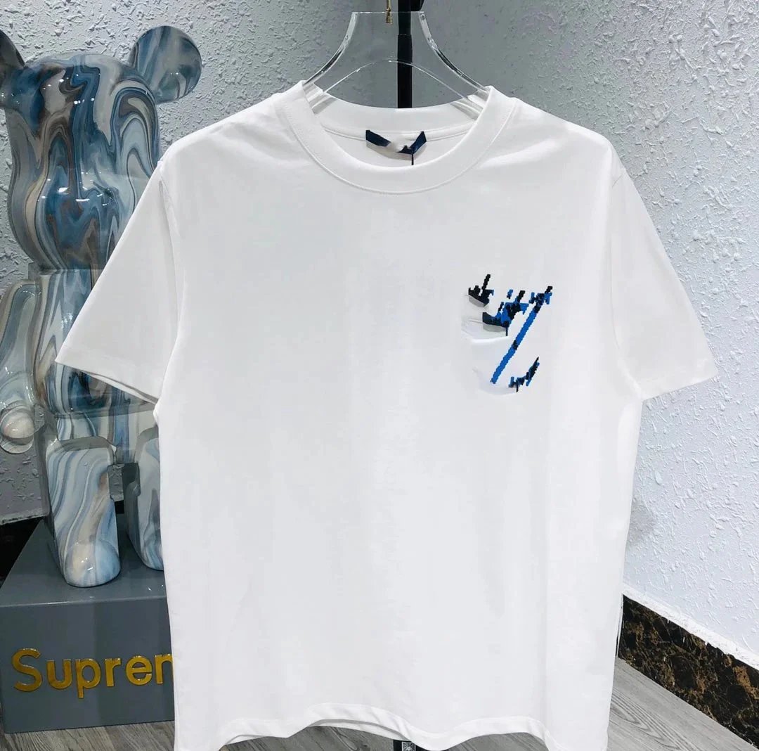 Design Abstract Scribble Print White T-Shirt - 5