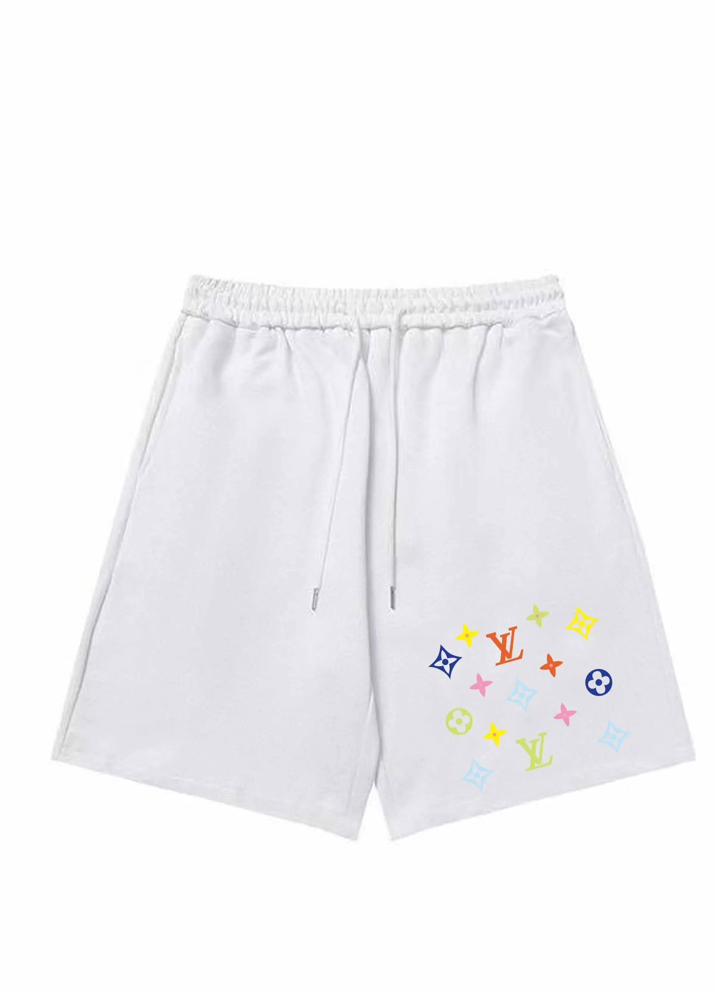 Louis Vuitton Multicolor Monogram Print Shorts White